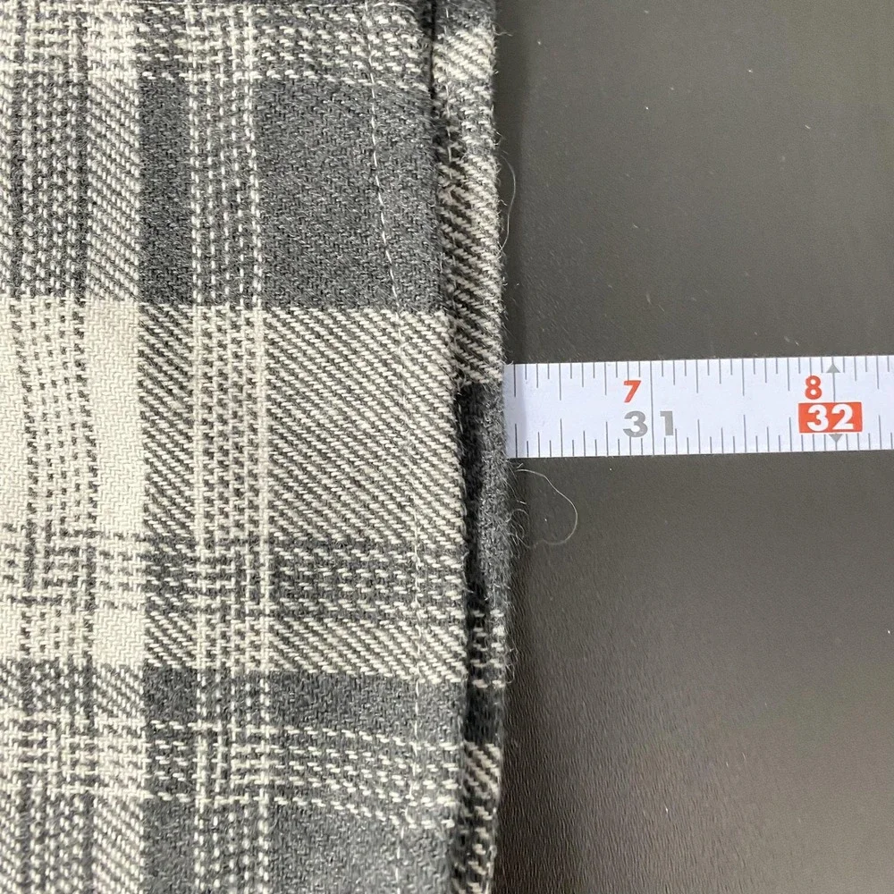 NWT Eddie Bauer Shirt Mens 2XL Gray Plaid Supersoft Stretch Flannel Button Front